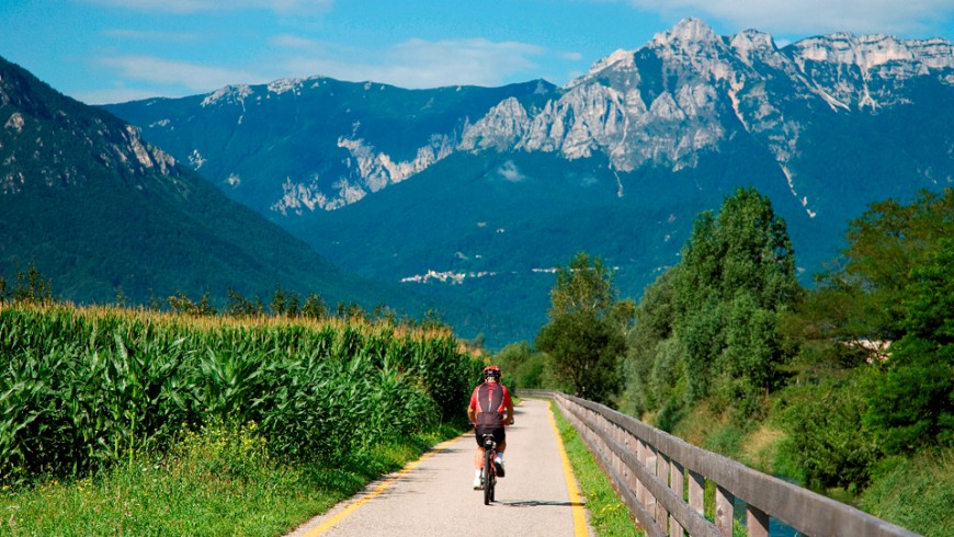 La piste cyclable de la Valsugana